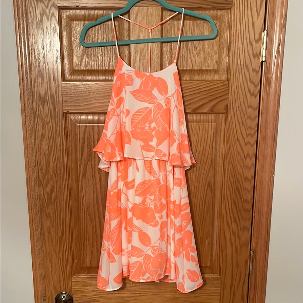 Alya Coral Floral Dress